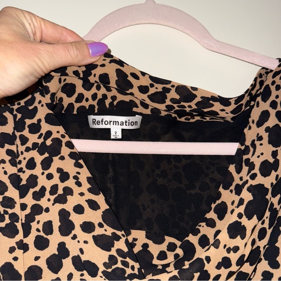 Reformation Kristine Dress Brown - Size 2 - Picture 4 of 6